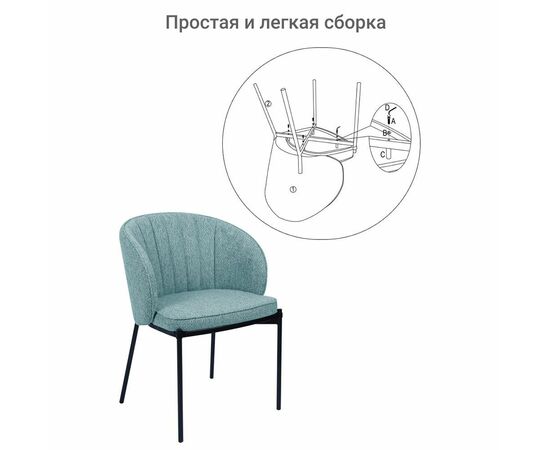 Стул Milan бирюзовый, изображение 10 | Интернет магазин мебели и декора LifeDekor