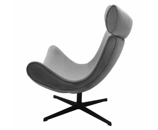 Кресло TORO серый, искусственная замша, изображение 3 | Интернет магазин мебели и декора LifeDekor