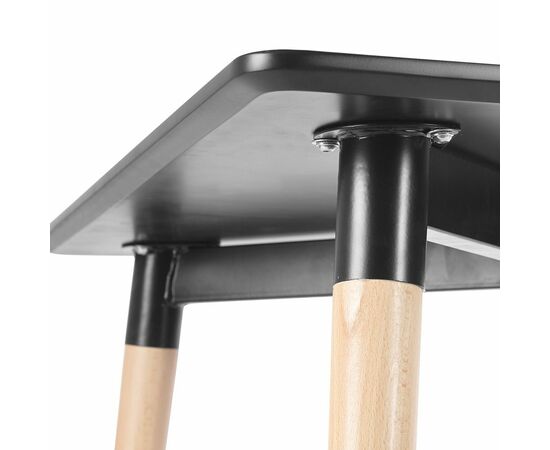 Стол Summer 80х80x75см, чёрный, Цвет: Черный, изображение 3 | Интернет магазин мебели и декора LifeDekor