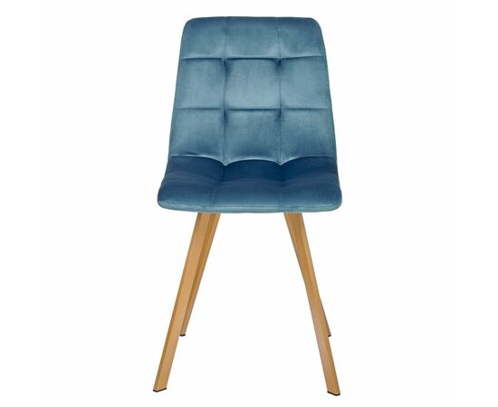 Стул Easy тёмно-бирюзовый с ножками под дерево, изображение 2 | Интернет магазин мебели и декора LifeDekor