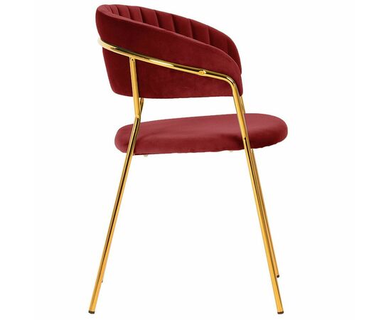 Стул Turin винный с золотыми ножками, изображение 3 | Интернет магазин мебели и декора LifeDekor