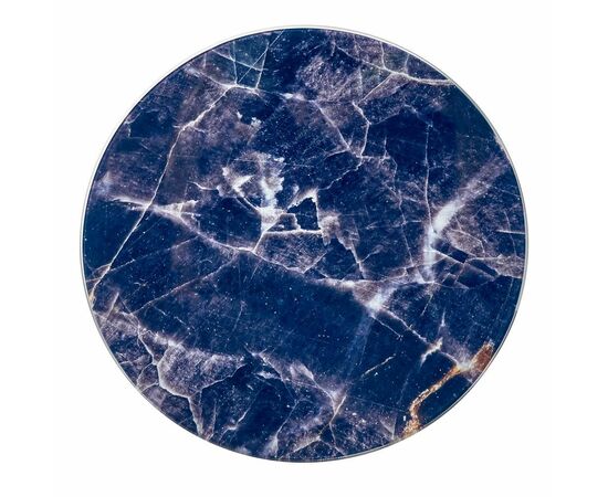 Набор кофейных столиков Tango темно-синий с чёрными ножками, 2шт, изображение 5 | Интернет магазин мебели и декора LifeDekor