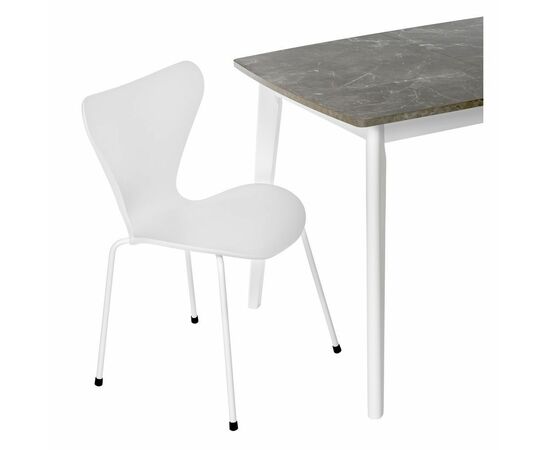 Стул Seven Style белый с белыми ножками, изображение 6 | Интернет магазин мебели и декора LifeDekor