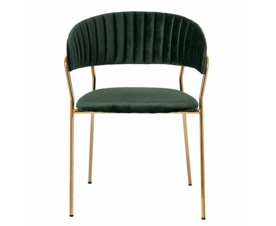 Стул Turin зеленый с золотыми ножками, изображение 2 | Интернет магазин мебели и декора LifeDekor