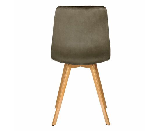 Стул Easy тёмно-коричневый с ножками под дерево, изображение 4 | Интернет магазин мебели и декора LifeDekor