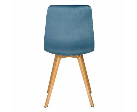 Стул Easy тёмно-бирюзовый с ножками под дерево, изображение 4 | Интернет магазин мебели и декора LifeDekor