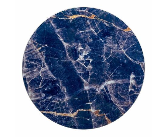 Набор кофейных столиков Tango темно-синий с чёрными ножками, 2шт, изображение 4 | Интернет магазин мебели и декора LifeDekor