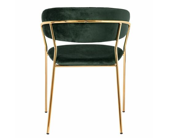 Стул Turin зеленый с золотыми ножками, изображение 4 | Интернет магазин мебели и декора LifeDekor