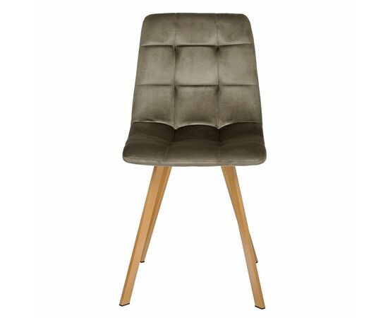 Стул Easy тёмно-коричневый с ножками под дерево, изображение 2 | Интернет магазин мебели и декора LifeDekor