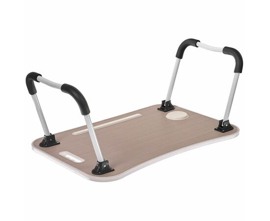 Стол складной с подстаканником «ЛАЙТ», 59,5x39,5x26,4см, мдф, металл, св. дерево, белый, изображение 3 | Интернет магазин мебели и декора LifeDekor