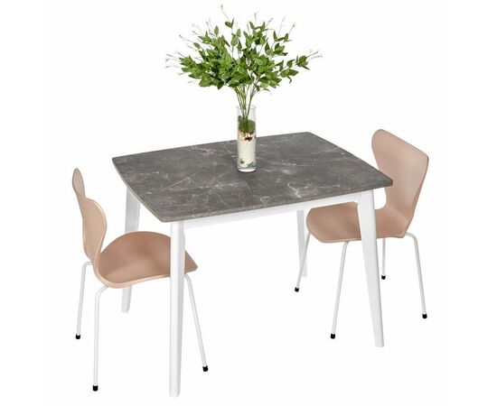 Стул Seven Style пудровый с белыми ножками, изображение 7 | Интернет магазин мебели и декора LifeDekor