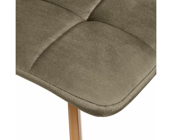 Стул Easy тёмно-коричневый с ножками под дерево, изображение 5 | Интернет магазин мебели и декора LifeDekor