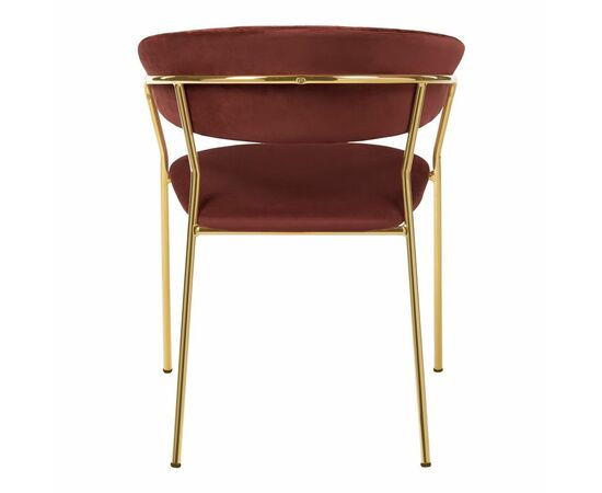 Стул Turin терракотовый с золотыми ножками, изображение 4 | Интернет магазин мебели и декора LifeDekor