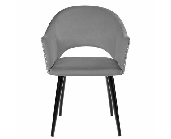 Стул Bruno серый с жаккардом, изображение 2 | Интернет магазин мебели и декора LifeDekor