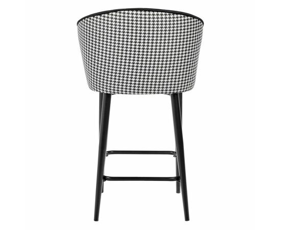 Стул полубарный Paola чёрный с жаккардом, изображение 4 | Интернет магазин мебели и декора LifeDekor