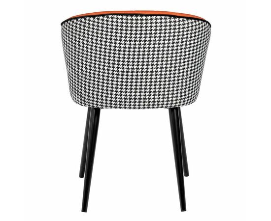 Стул Paola оранжевый с жаккардом, изображение 4 | Интернет магазин мебели и декора LifeDekor