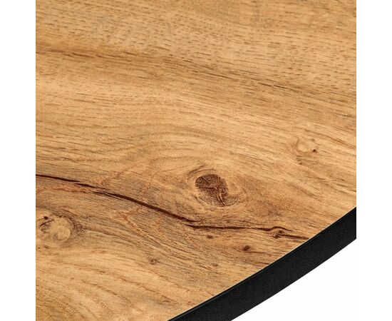 Стол Rudolf круглый раскладной 100-130x100x75см, Дуб Вотан, чёрный, изображение 11 | Интернет магазин мебели и декора LifeDekor