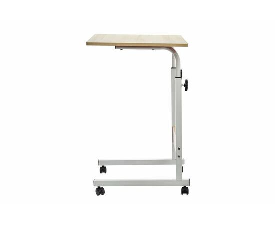 Стол многофункциональный на колесах, 60x40 см, «РОЛЛ», 2 ножки, регул.высота, мдф, металл, св. дерево, белый, изображение 6 | Интернет магазин мебели и декора LifeDekor