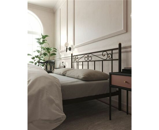 Кровать Франческа без изножья (140х200/ноги металл/цвет Коричневый бархат), изображение 3 | Интернет магазин мебели и декора LifeDekor