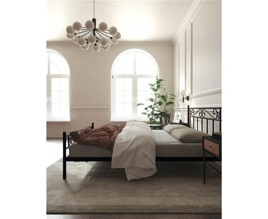 Кровать с изножьем Франческа  (120х200/ноги металл/цвет Коричневый бархат), изображение 3 | Интернет магазин мебели и декора LifeDekor