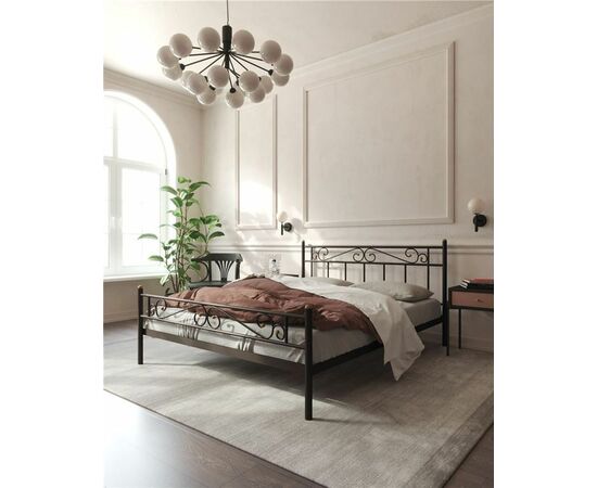 Кровать с изножьем Франческа  (140х200/ноги металл/цвет Коричневый бархат) | Интернет магазин мебели и декора LifeDekor