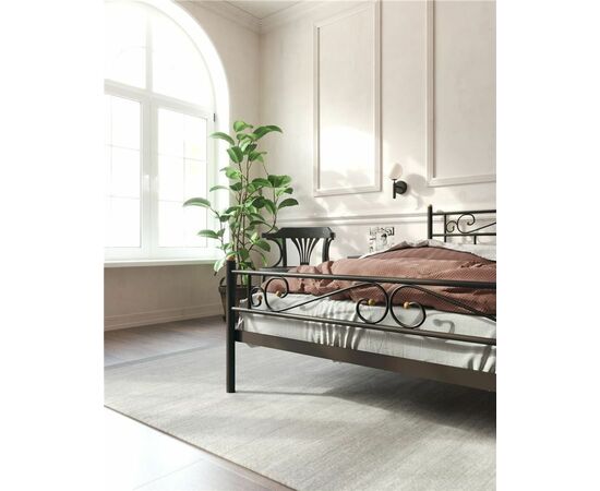 Кровать с изножьем Франческа  (140х200/ноги металл/цвет Коричневый бархат), изображение 5 | Интернет магазин мебели и декора LifeDekor