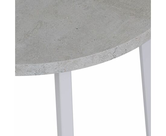 Стол Next круглый раскладной 90-120x90x76,5см, Бетон Лайт, белый, изображение 5 | Интернет магазин мебели и декора LifeDekor