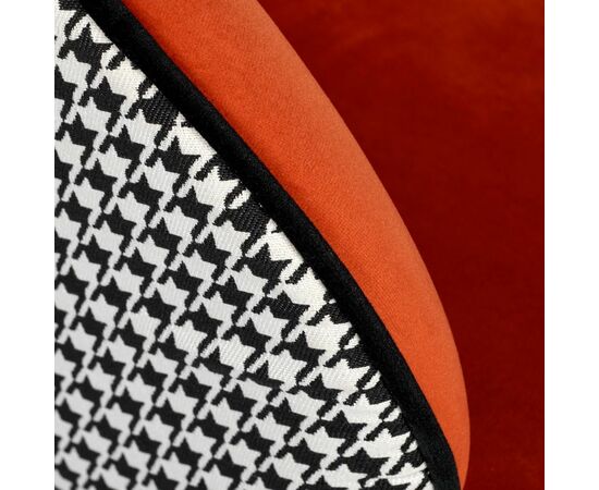 Стул Paola оранжевый с жаккардом, изображение 6 | Интернет магазин мебели и декора LifeDekor