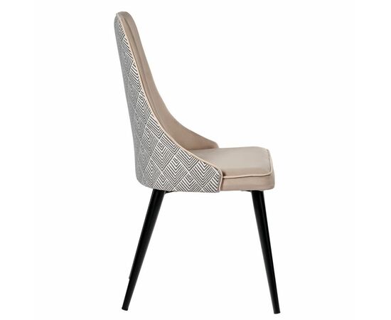 Стул Dave латте с жаккардом, изображение 3 | Интернет магазин мебели и декора LifeDekor