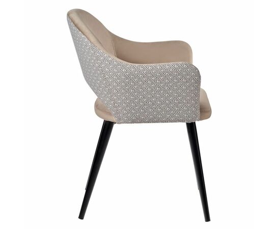 Стул Bruno латте с жаккардом, изображение 3 | Интернет магазин мебели и декора LifeDekor