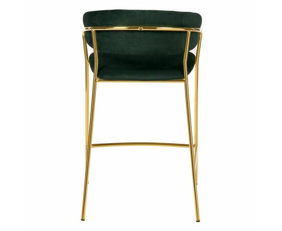Стул полубарный Turin зеленый с золотыми ножками, изображение 4 | Интернет магазин мебели и декора LifeDekor