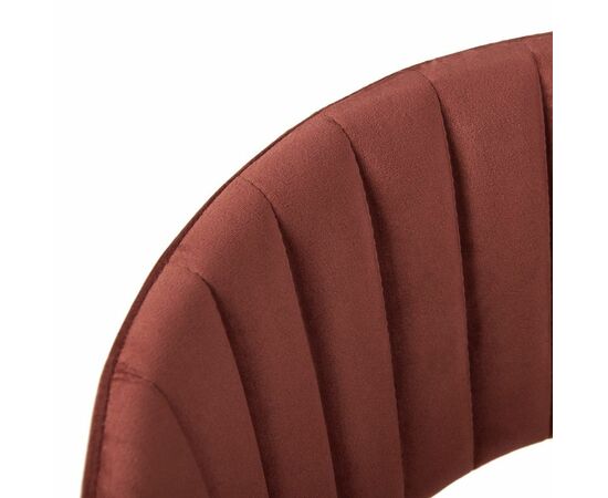 Стул полубарный Turin терракотовый, золотые ножки, изображение 5 | Интернет магазин мебели и декора LifeDekor