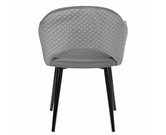 Стул Bruno серый с жаккардом, изображение 4 | Интернет магазин мебели и декора LifeDekor