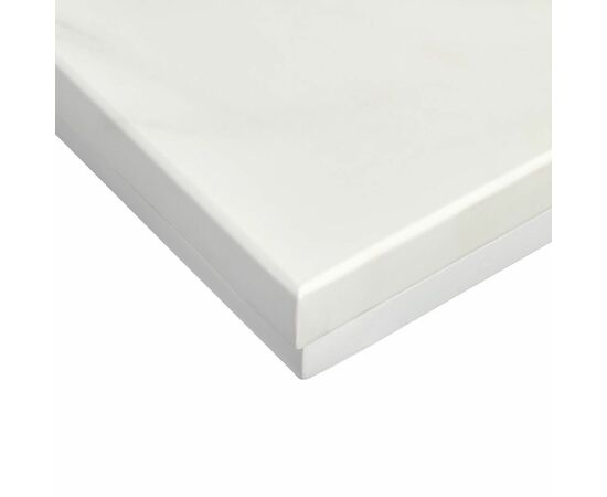 Придиванный столик Loft 50x30см, белый мрамор с белыми ножками, изображение 5 | Интернет магазин мебели и декора LifeDekor