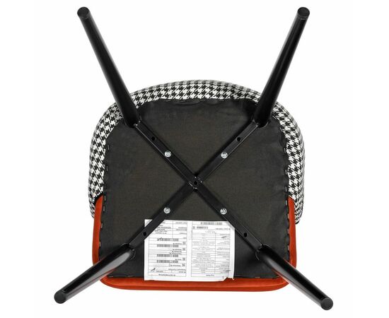 Стул Paola оранжевый с жаккардом, изображение 9 | Интернет магазин мебели и декора LifeDekor