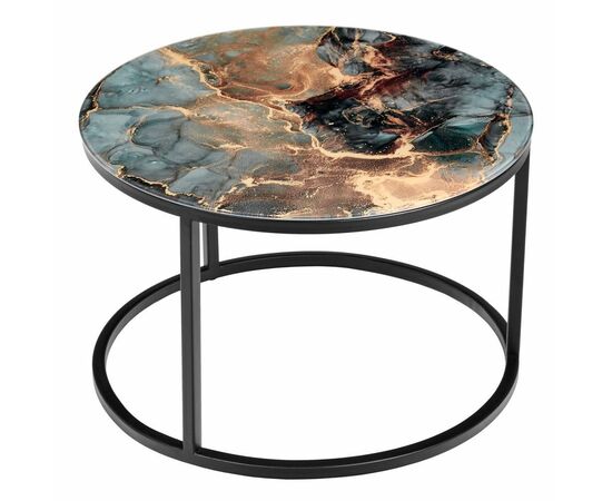 Набор кофейных столиков Tango космический с чёрными ножками, 2шт, изображение 6 | Интернет магазин мебели и декора LifeDekor