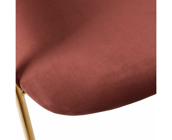 Стул полубарный Turin терракотовый, золотые ножки, изображение 6 | Интернет магазин мебели и декора LifeDekor