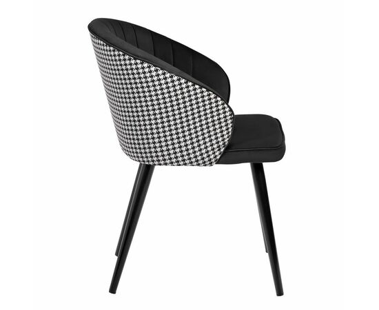 Стул Paola чёрный с жаккардом, изображение 3 | Интернет магазин мебели и декора LifeDekor