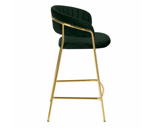 Стул полубарный Turin зеленый с золотыми ножками, изображение 3 | Интернет магазин мебели и декора LifeDekor