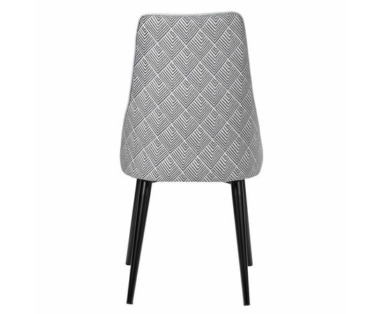Стул Dave серый с жаккардом, изображение 4 | Интернет магазин мебели и декора LifeDekor