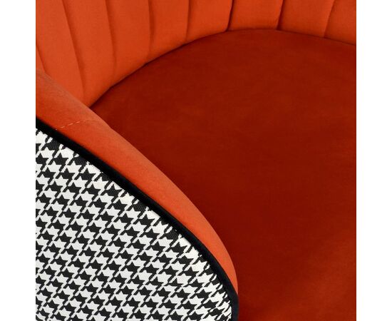 Стул Paola оранжевый с жаккардом, изображение 5 | Интернет магазин мебели и декора LifeDekor