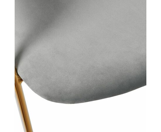 Стул полубарный Turin серый с золотыми ножками, изображение 6 | Интернет магазин мебели и декора LifeDekor