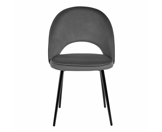 Стул Leo тёмно-серый с жаккардом, изображение 2 | Интернет магазин мебели и декора LifeDekor