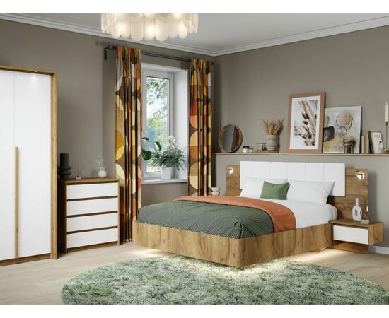 Тумба «Мишель» 1ящ (2шт), Дуб крафт золотой/Белый жемчуг, изображение 5 | Интернет магазин мебели и декора LifeDekor