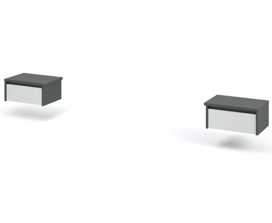 Тумба «Мишель» 1ящ (2шт), Антрацит/Белый жемчуг, изображение 3 | Интернет магазин мебели и декора LifeDekor