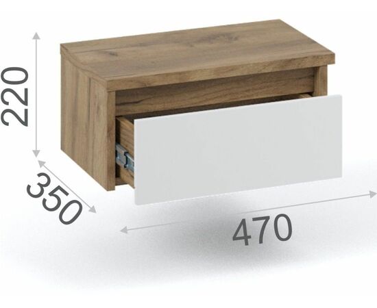 Тумба «Мишель» 1ящ (2шт), Дуб крафт золотой/Белый жемчуг, изображение 2 | Интернет магазин мебели и декора LifeDekor