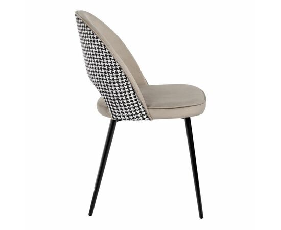 Стул Leo латте с жаккардом, изображение 3 | Интернет магазин мебели и декора LifeDekor