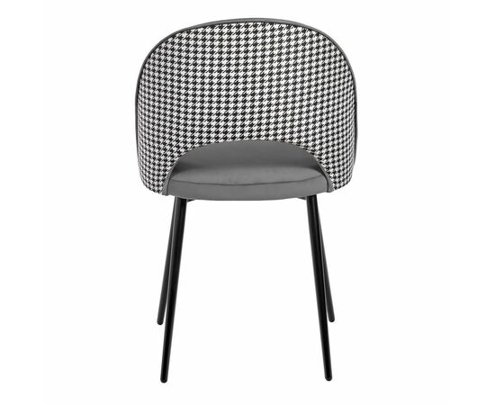 Стул Leo тёмно-серый с жаккардом, изображение 4 | Интернет магазин мебели и декора LifeDekor