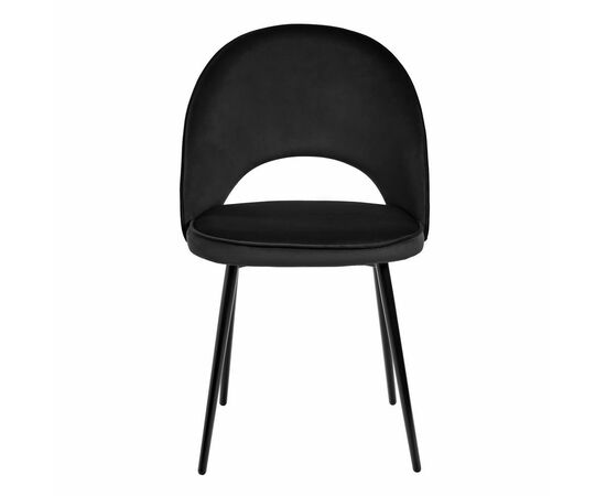 Стул Leo чёрный с жаккардом, изображение 2 | Интернет магазин мебели и декора LifeDekor