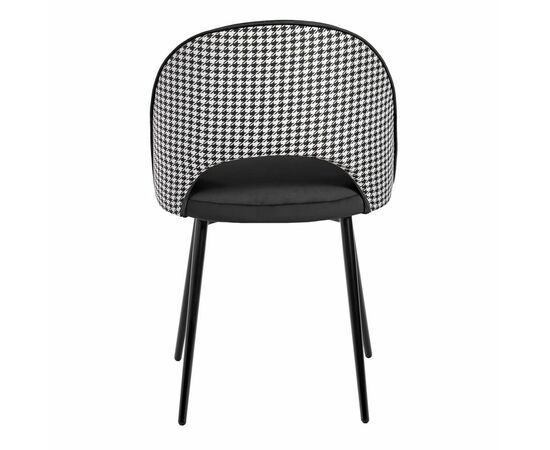 Стул Leo чёрный с жаккардом, изображение 4 | Интернет магазин мебели и декора LifeDekor